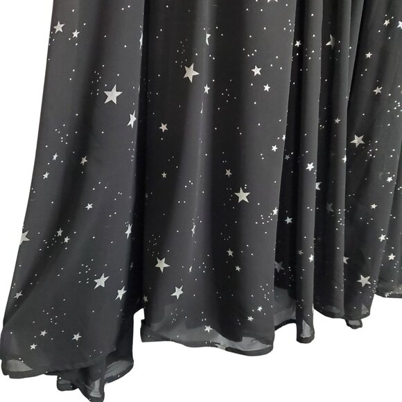 Torrid Size 20 Dress Long Midi Starry Chiffon Dark Princess Fairy Whimsigoth - Picture 7 of 10